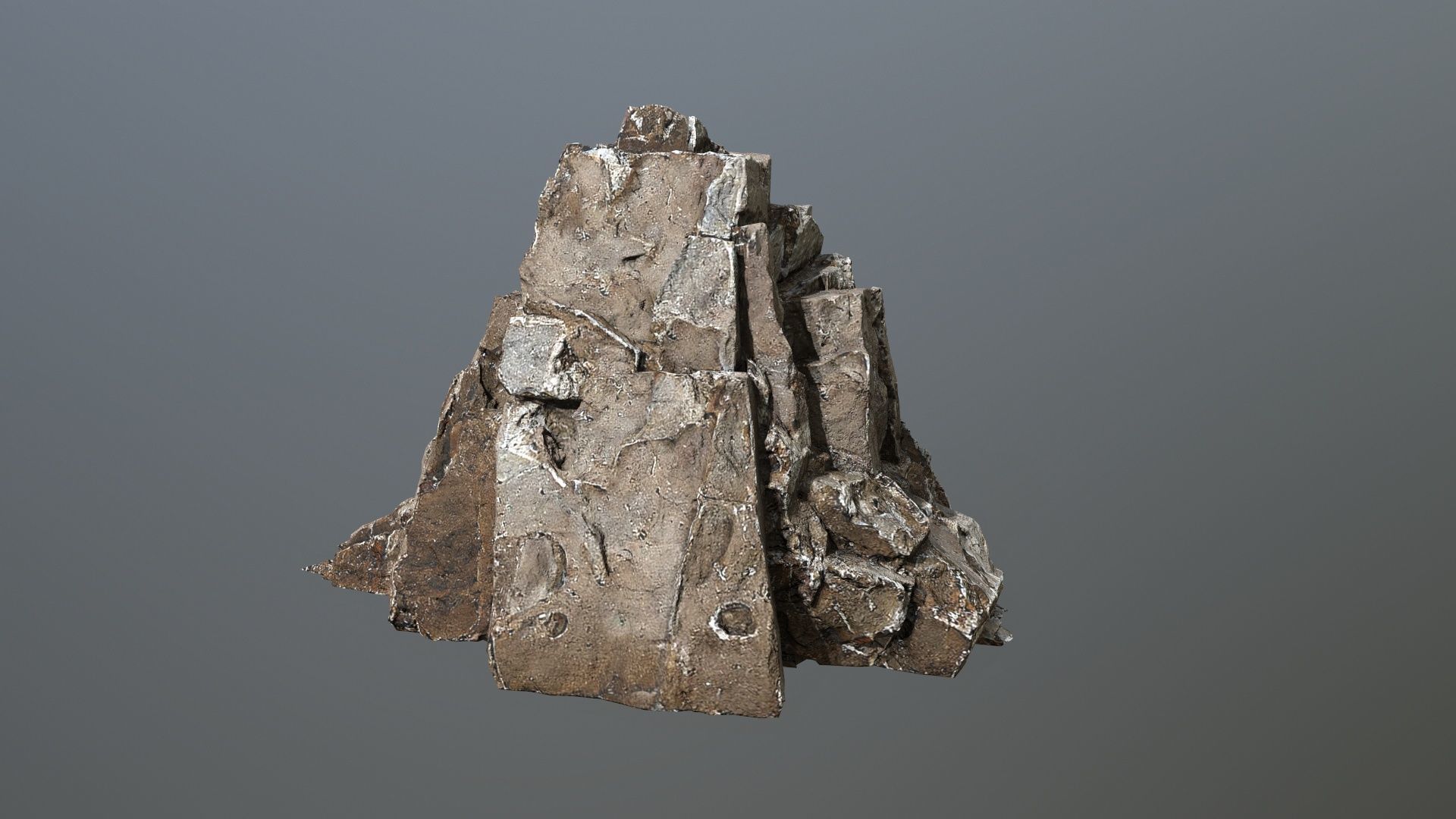 desert cliff rocks Low-poly 3D model_6