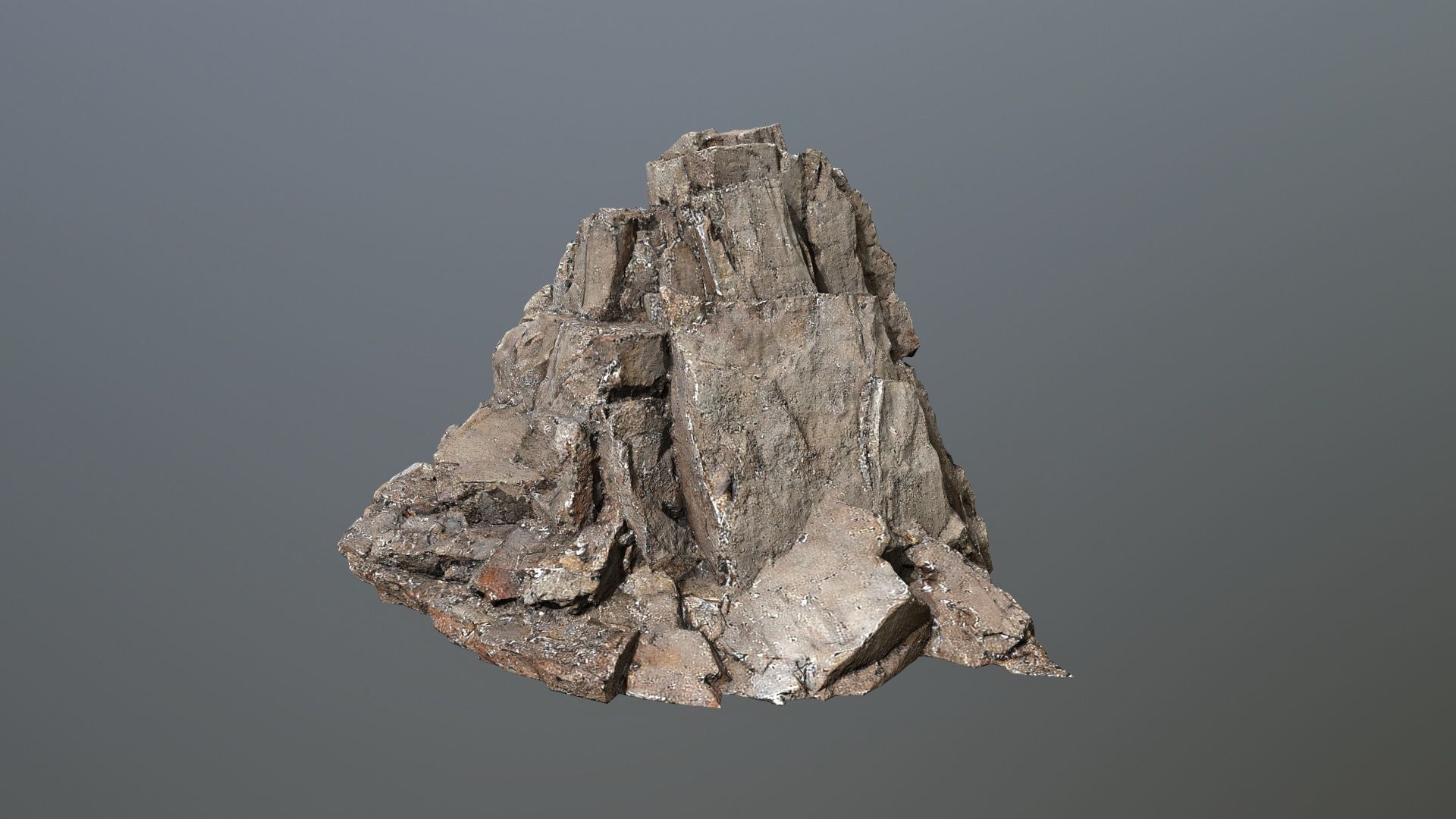 desert cliff rocks Low-poly 3D model_13