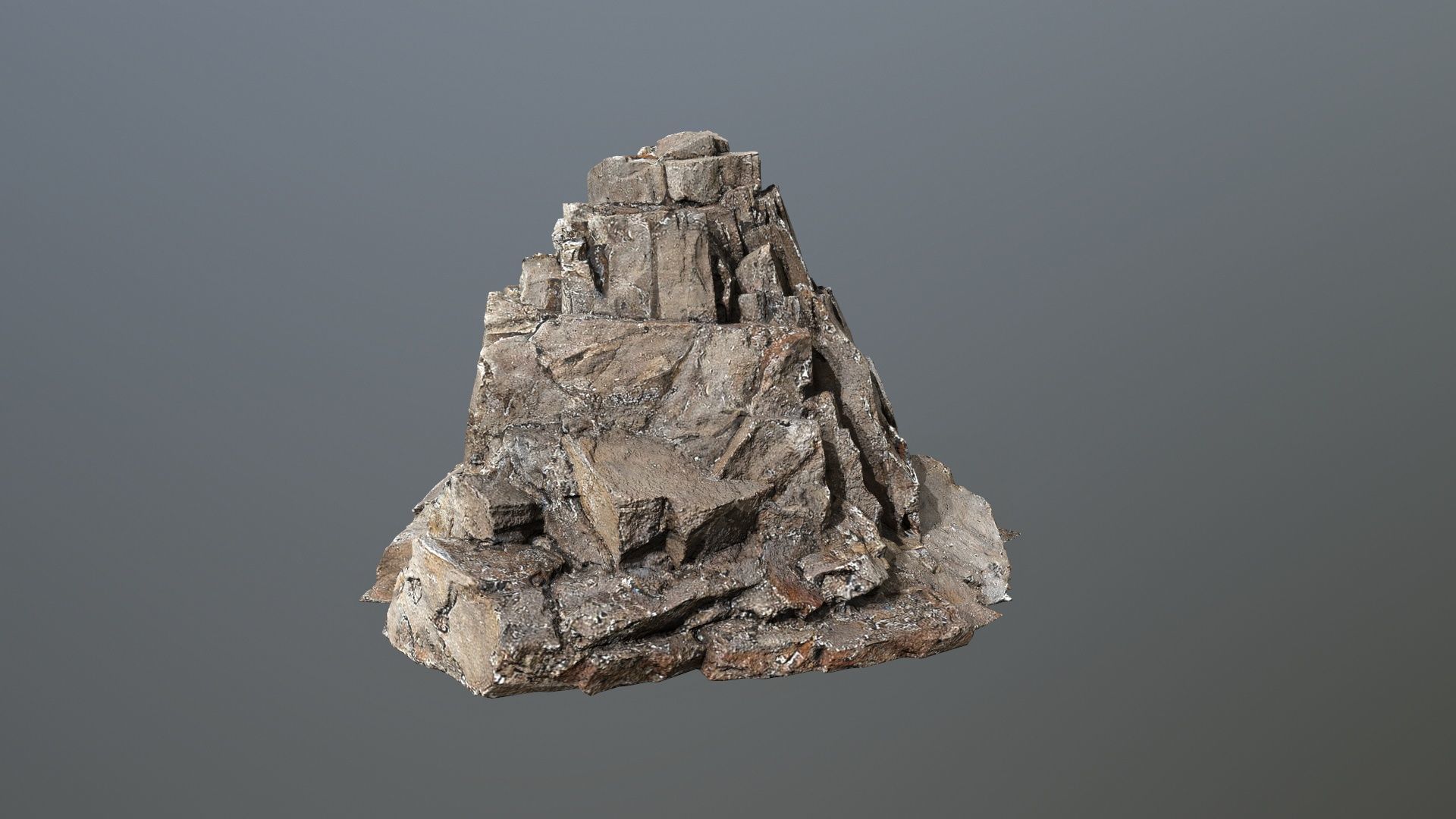 desert cliff rocks Low-poly 3D model_11