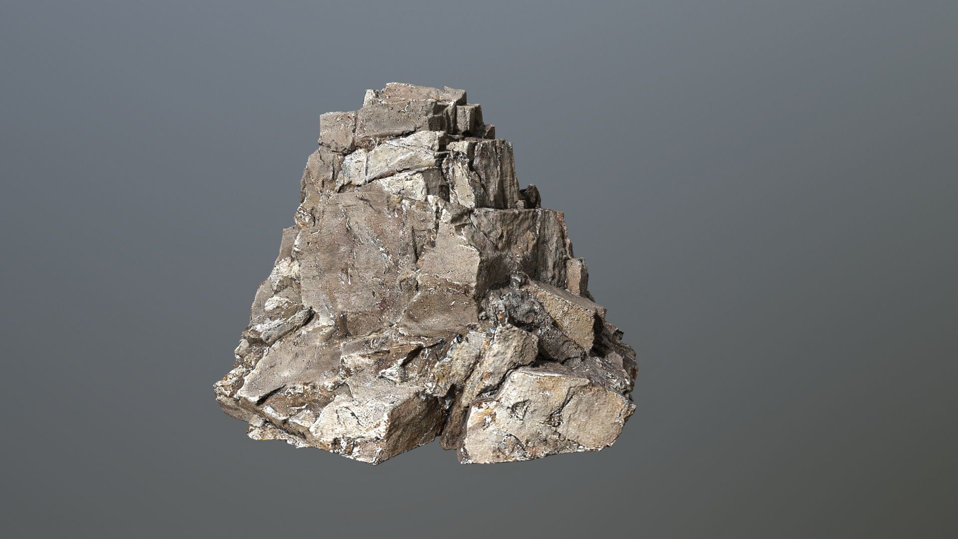 desert cliff rocks Low-poly 3D model_9