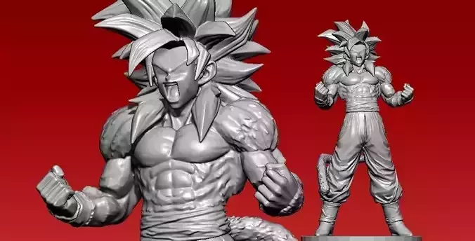 Super Saiyan4 Goku Dragon ball - statue - 3D print
