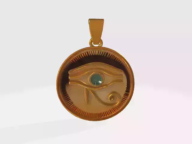 gold Horus eye pendant