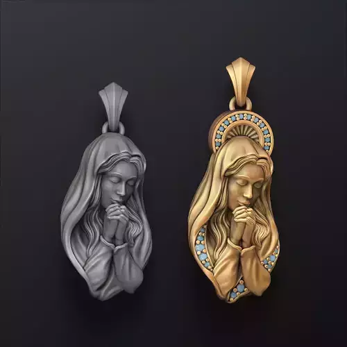 Saint Holy Virgin Mary Pendants Pack 3D print model