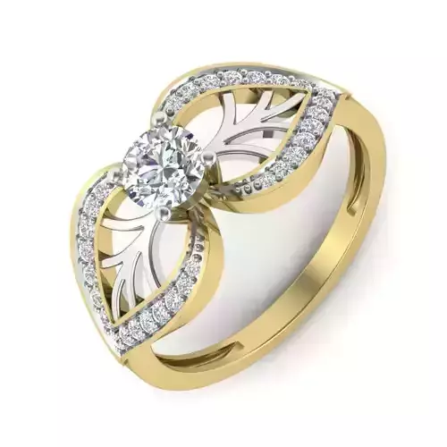 Women Diamond Ring 3dm STL  Render Details - PR-069 DIA
