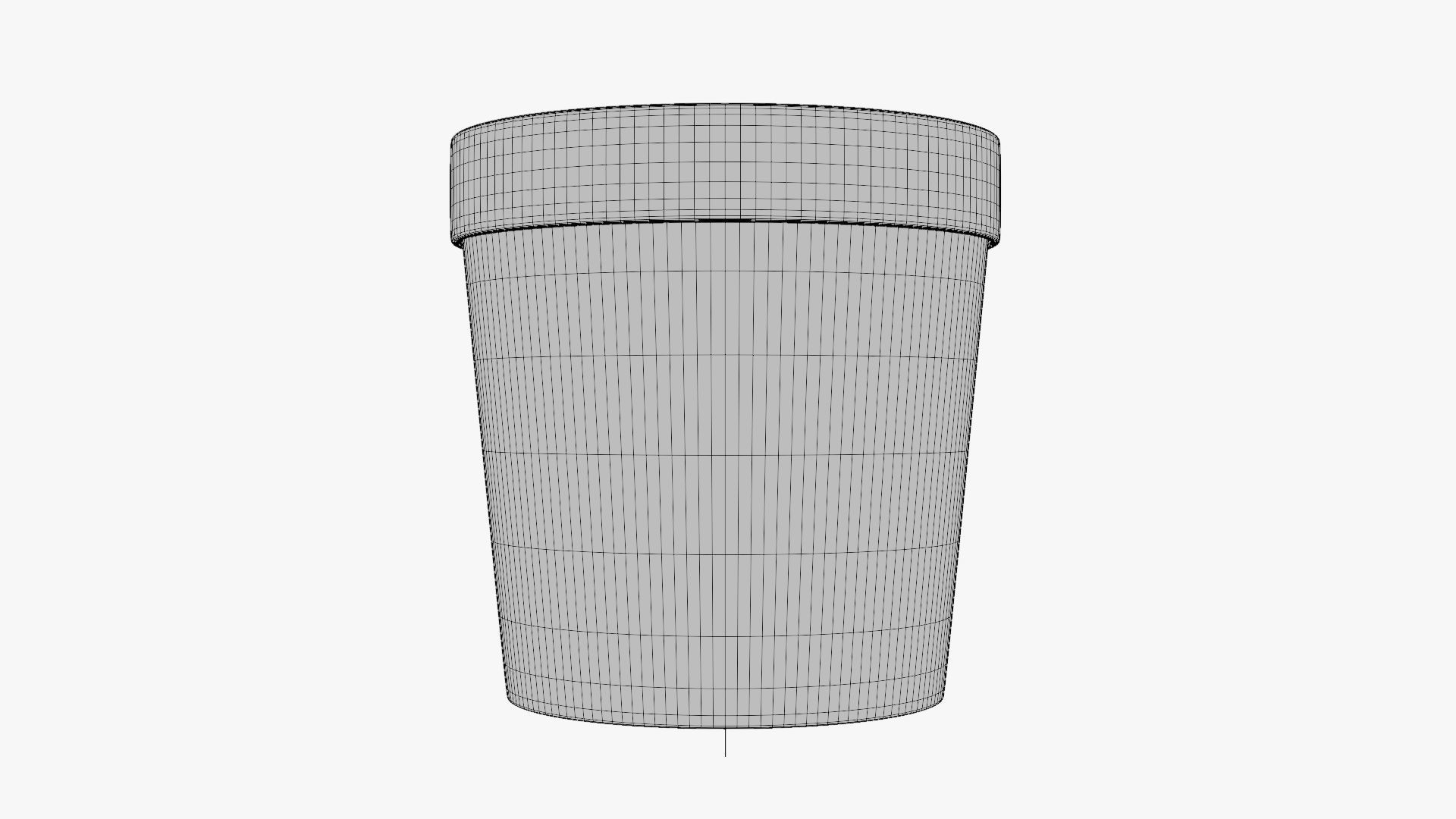 Basic Ice Cream Cup - Geometry Only No Textures No Materials 3D model_5