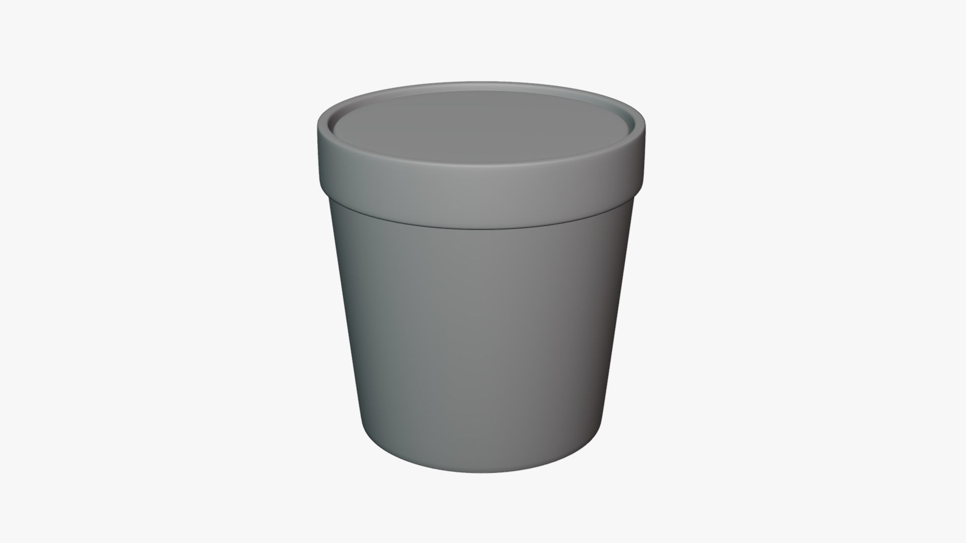 Basic Ice Cream Cup - Geometry Only No Textures No Materials 3D model_1