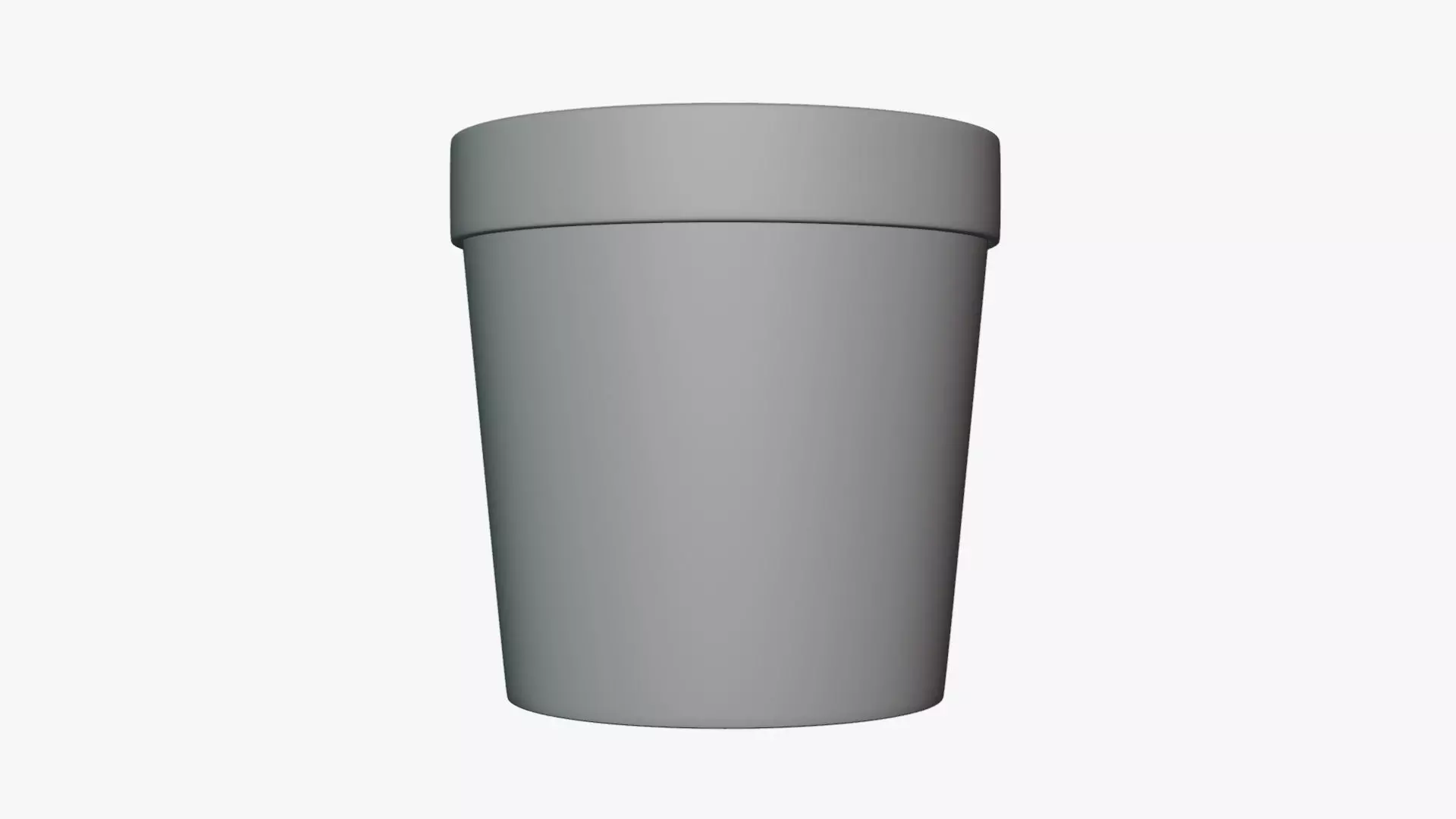 Basic Ice Cream Cup - Geometry Only No Textures No Materials 3D model_0