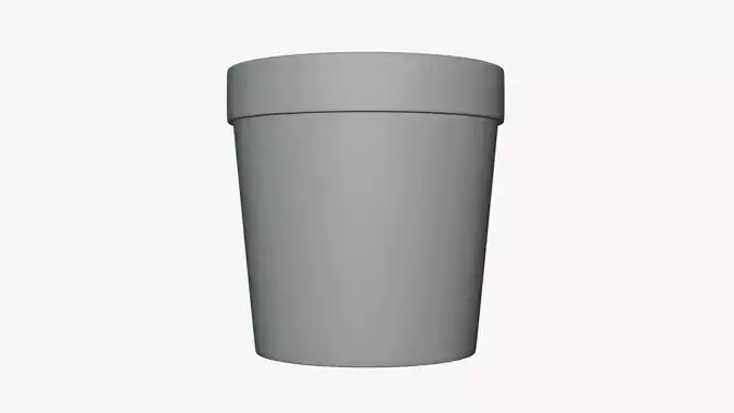 Basic Ice Cream Cup - Geometry Only No Textures No Materials 3D model