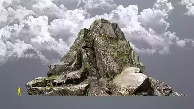 cliff rocks Low-poly 3D model