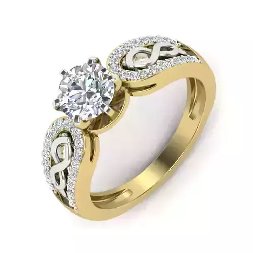 Women Diamond Ring 3dm STL  Render Details - PR-074 DIA