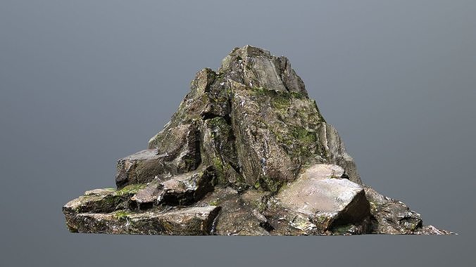 forest rocks Low-poly 3D model