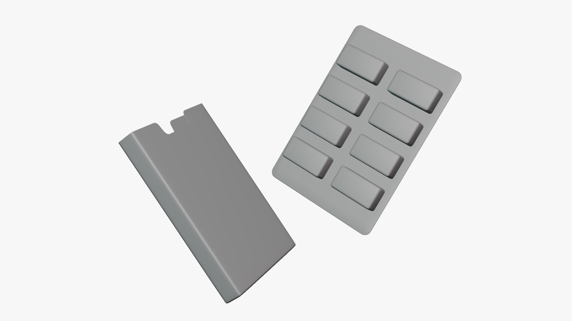 Basic Chewing Gum - Geometry Only No Textures No Materials 3D model_4