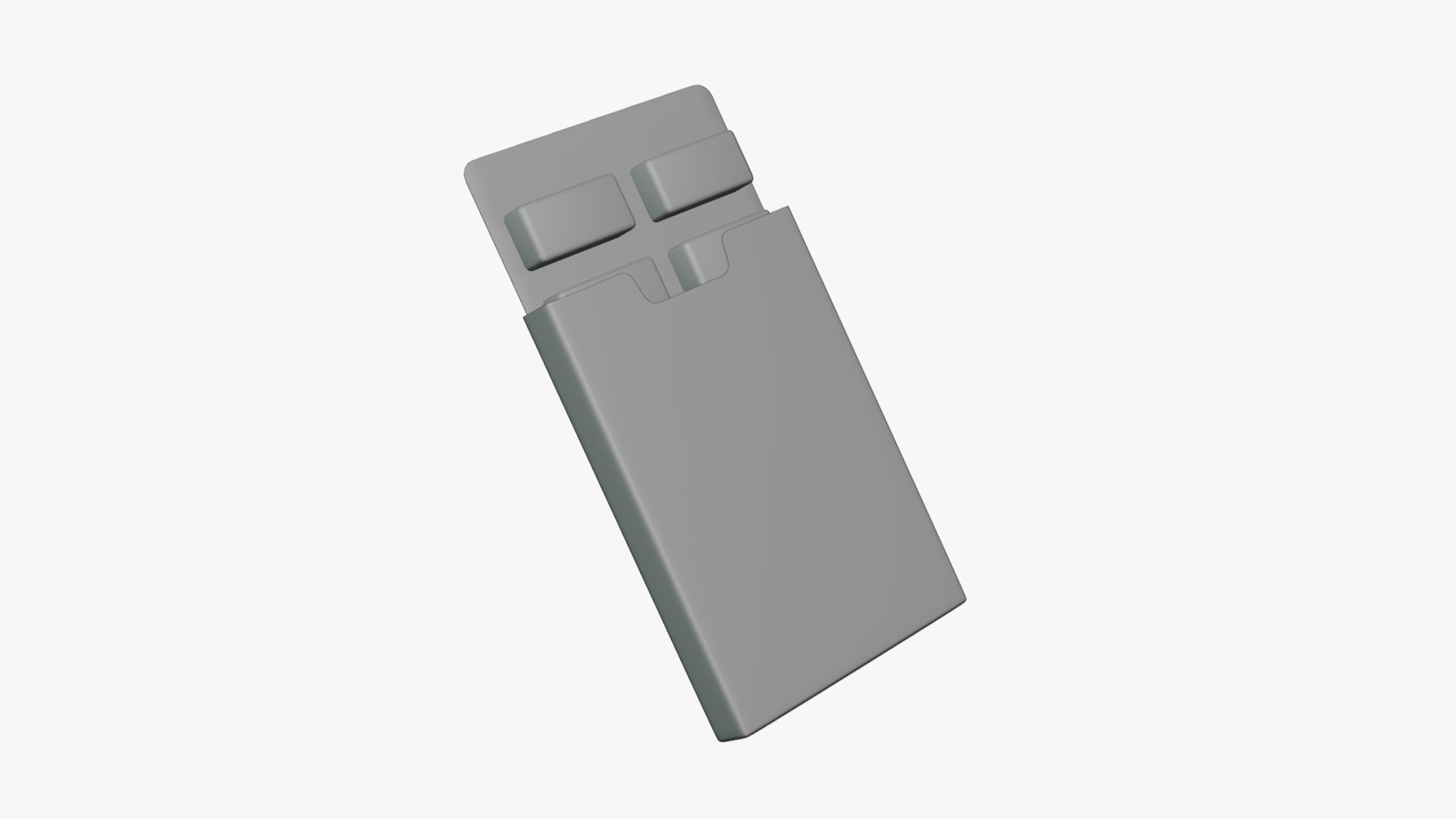 Basic Chewing Gum - Geometry Only No Textures No Materials 3D model_3