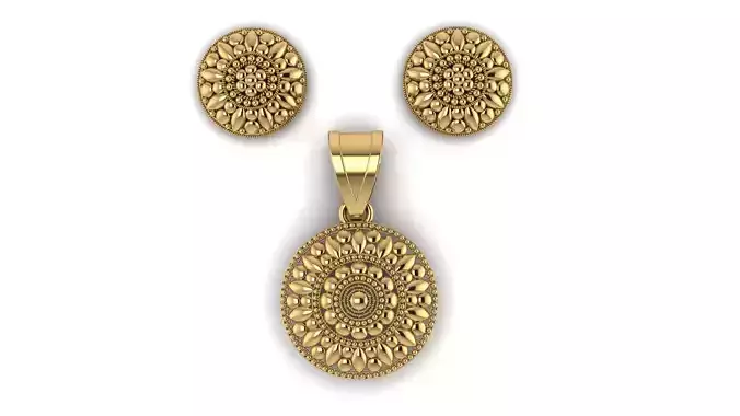 ANTIQUE GOLD LOCKET SET 3D PRINTABLE MODEL