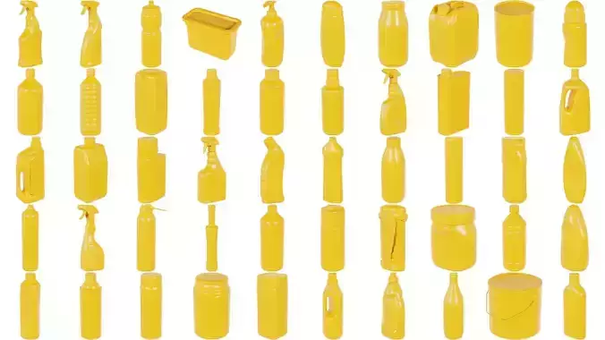 50 Spray Bottle Can and Container Superbundle 3D Model Collection