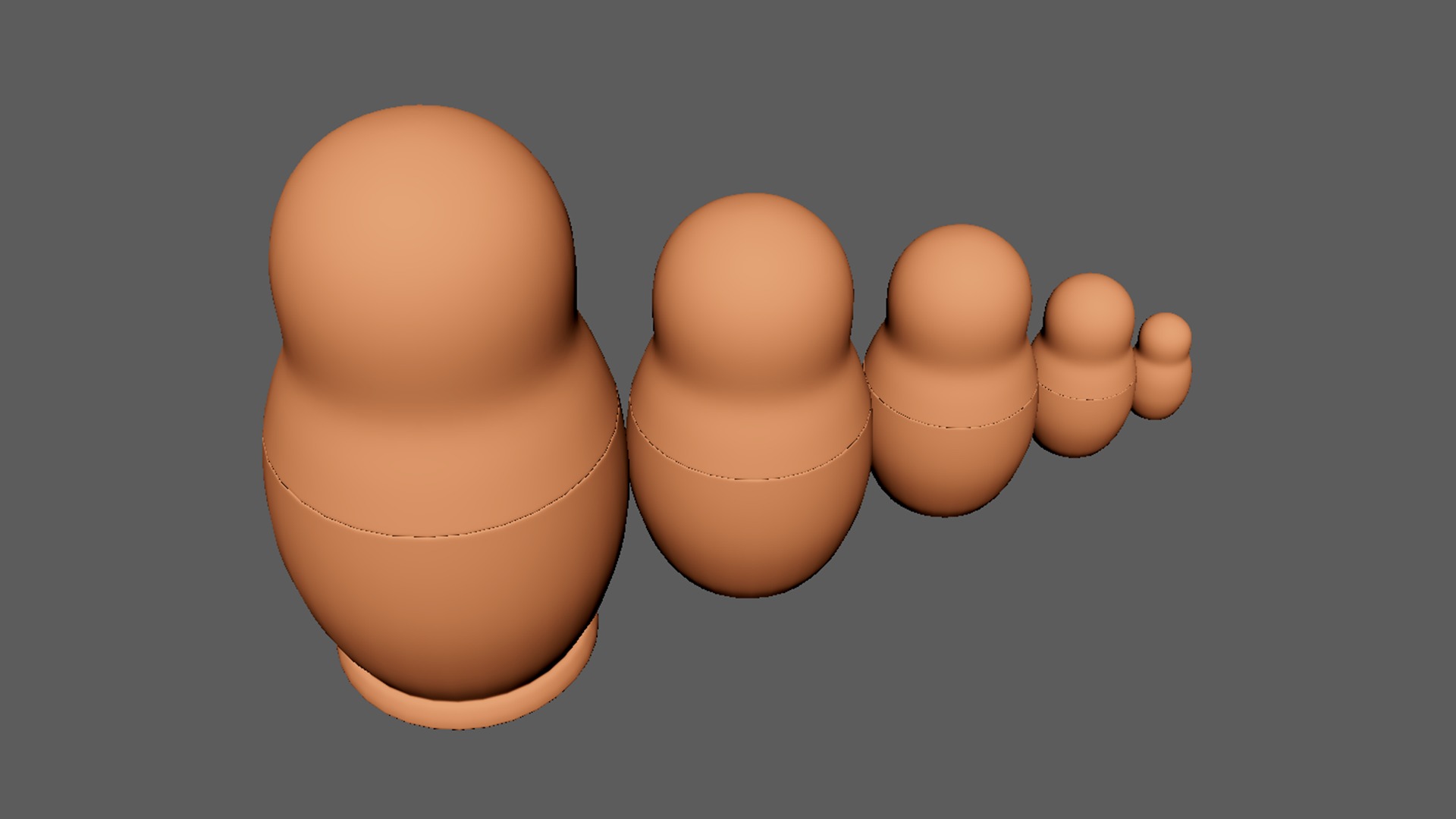 Russian Matryoshka Low-poly 3D model_1