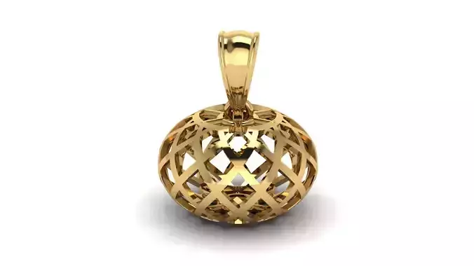 GOLD BALL PENDANT 3D PRINTABLE MODEL