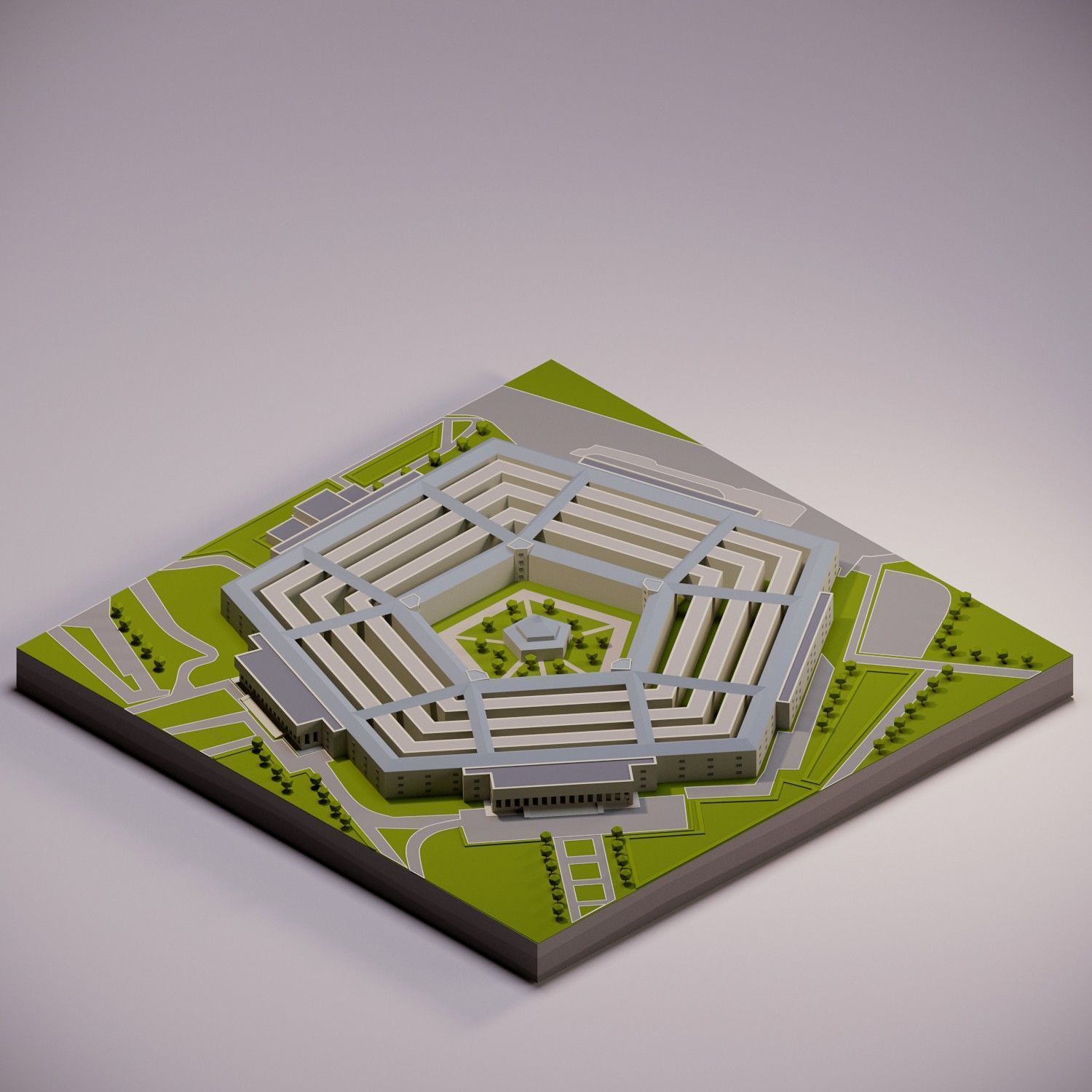 United States Department of Defense Low-poly 3D model_1