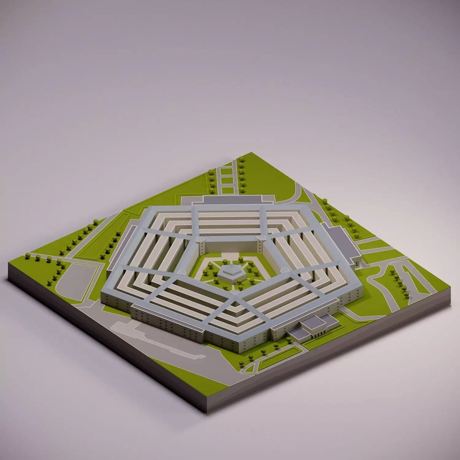 United States Department of Defense Low-poly 3D model_0