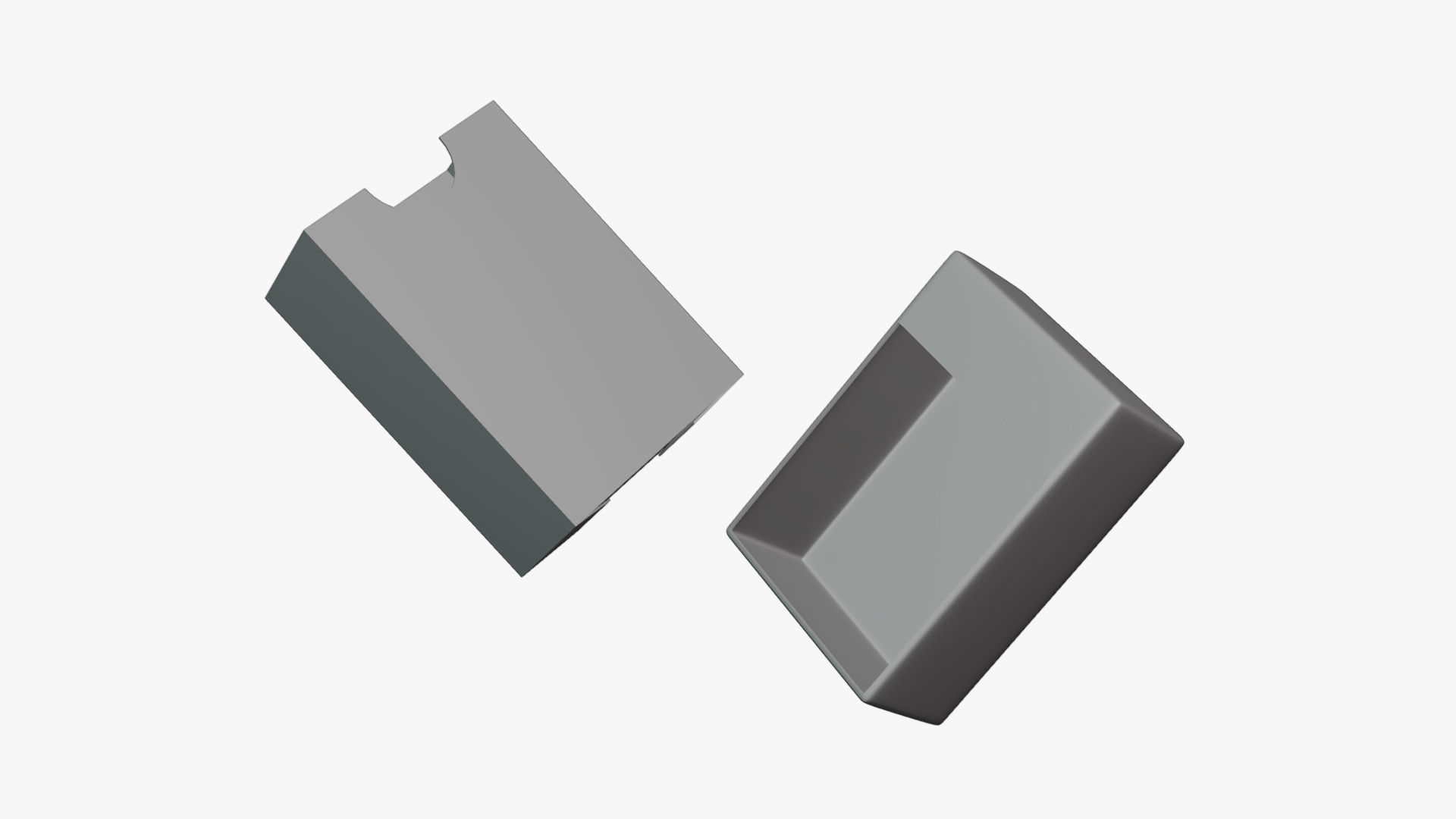 Basic Box Slide Package - Geometry Only No Textures No Materials 3D model_3