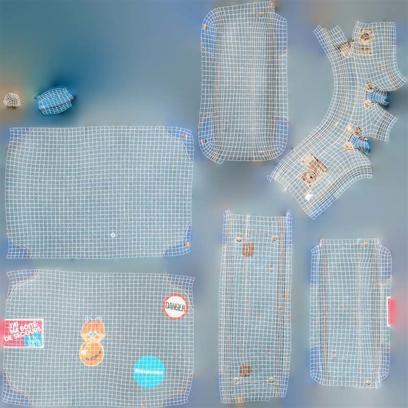 12 Vintage Suitcase Superbundle 3D Model Collection_16