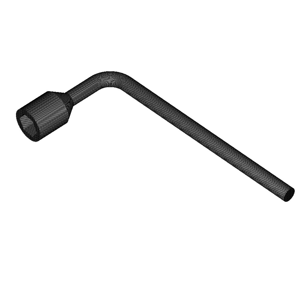 Truck Lug Wrench 3D print model_3