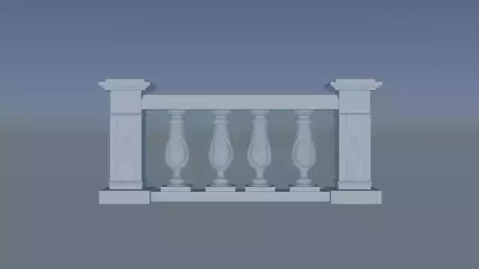 Stone Balustrade 3D print model