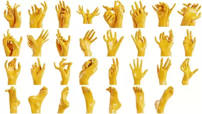 31 Foot and Hand Superbundle 3D Model Collection
