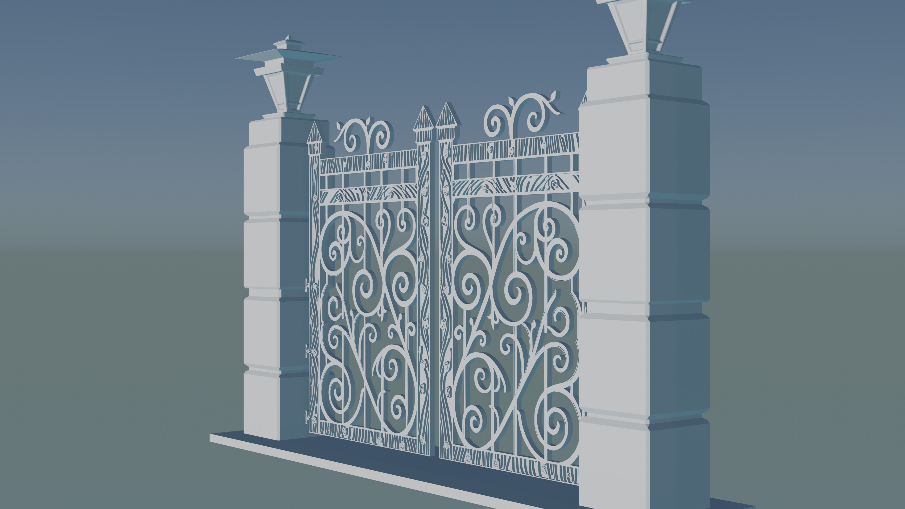 Gateway Exterior Gate 3D print model_1