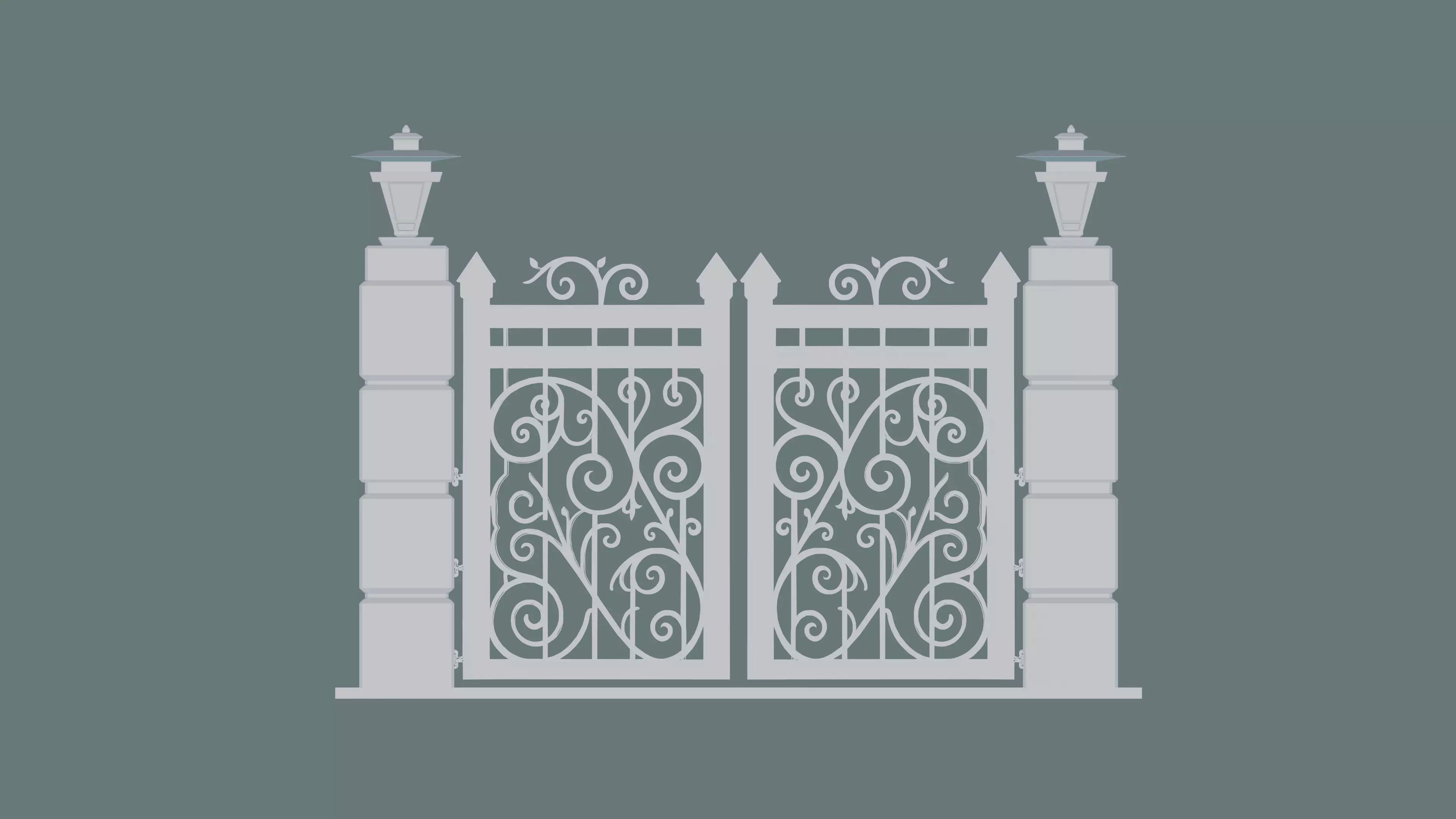 Gateway Exterior Gate 3D print model_0