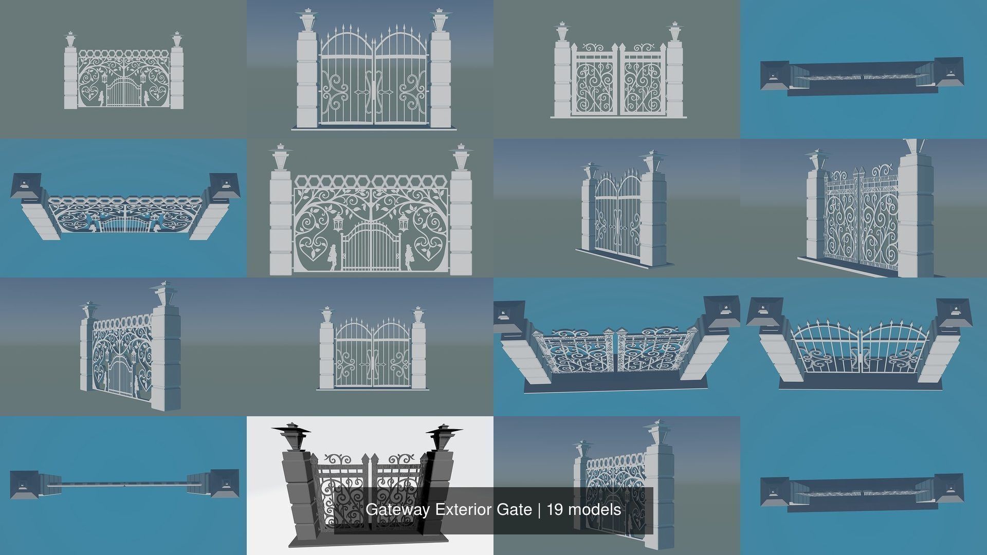 Gateway Exterior Gate 3D Model Collection_5