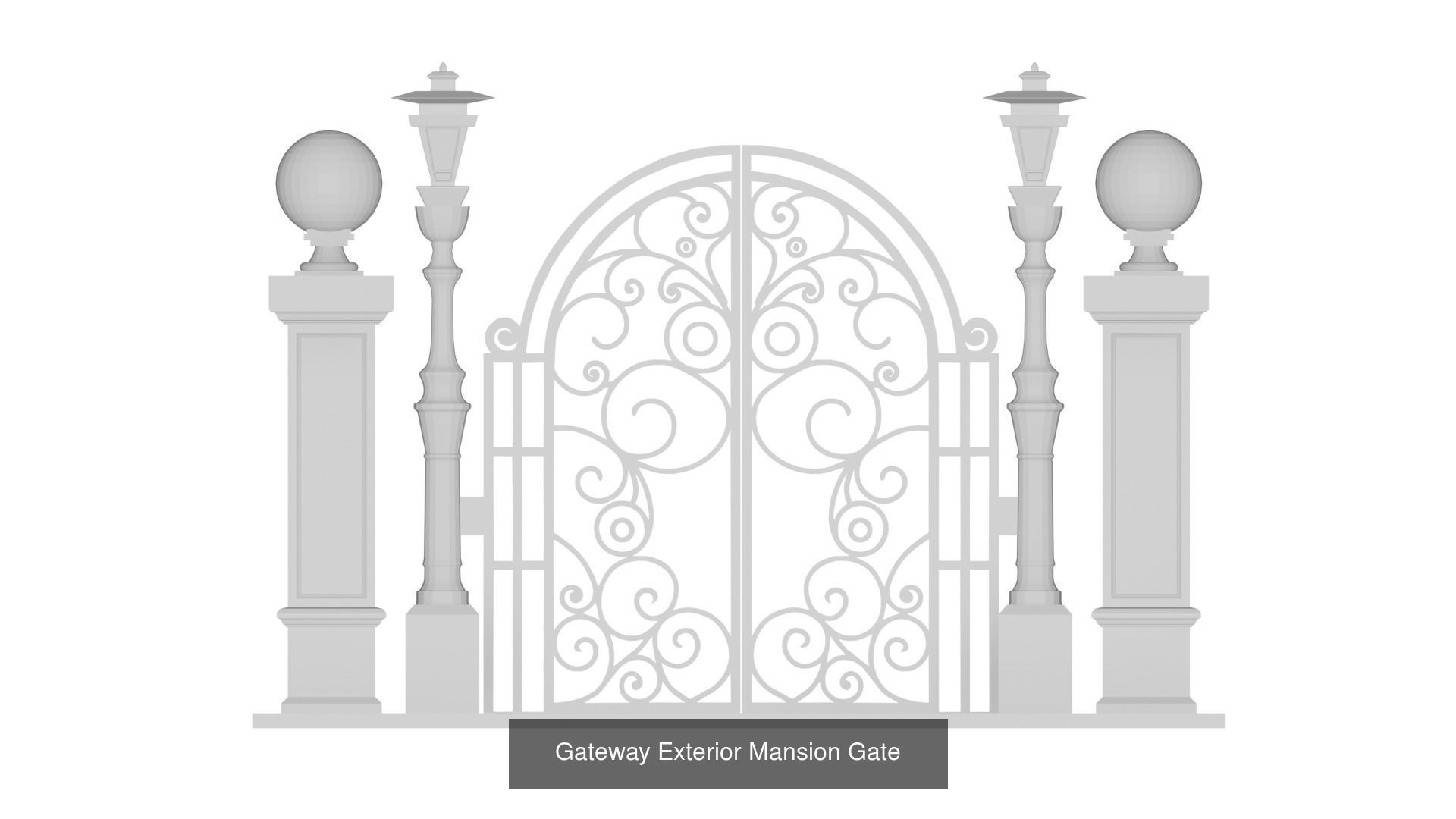 Gateway Exterior Gate 3D Model Collection_18