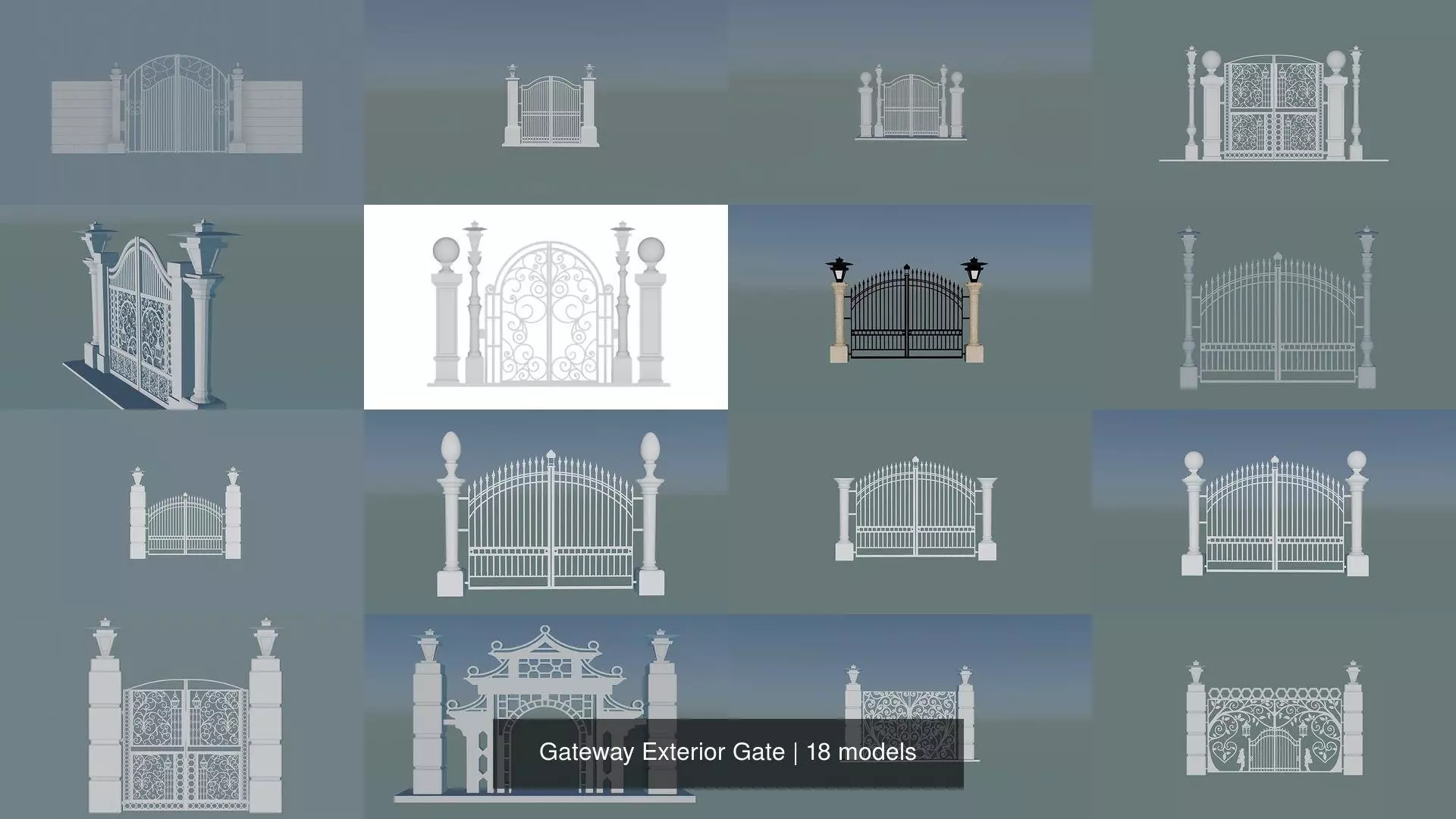 Gateway Exterior Gate 3D Model Collection_3
