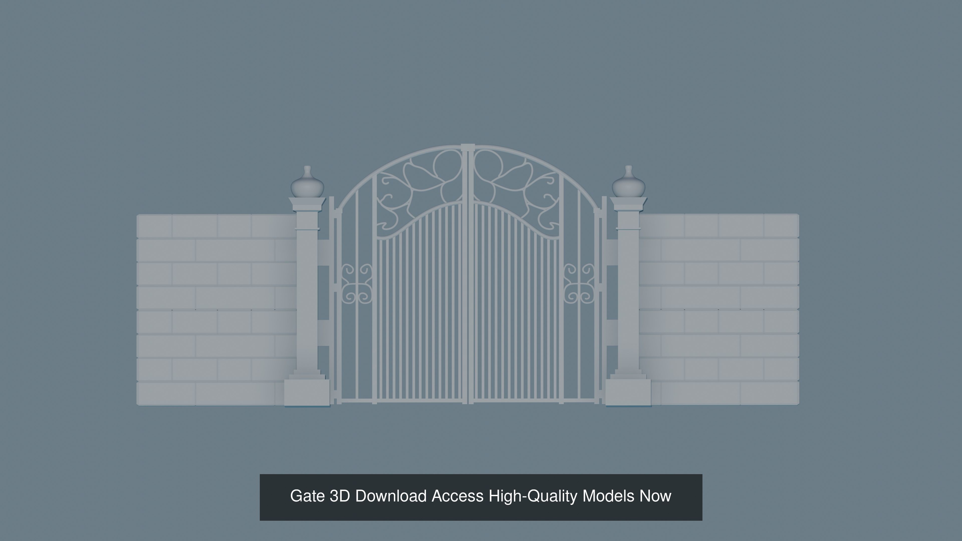Gateway Exterior Gate 3D Model Collection_8
