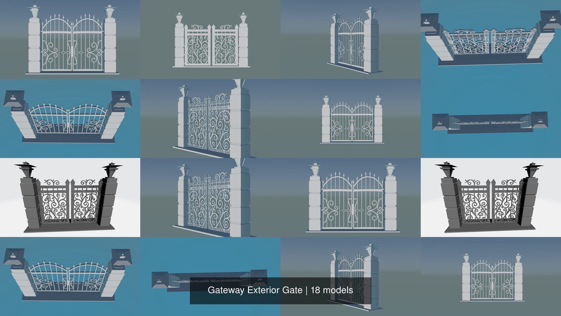 Gateway Exterior Gate 3D Model Collection_6