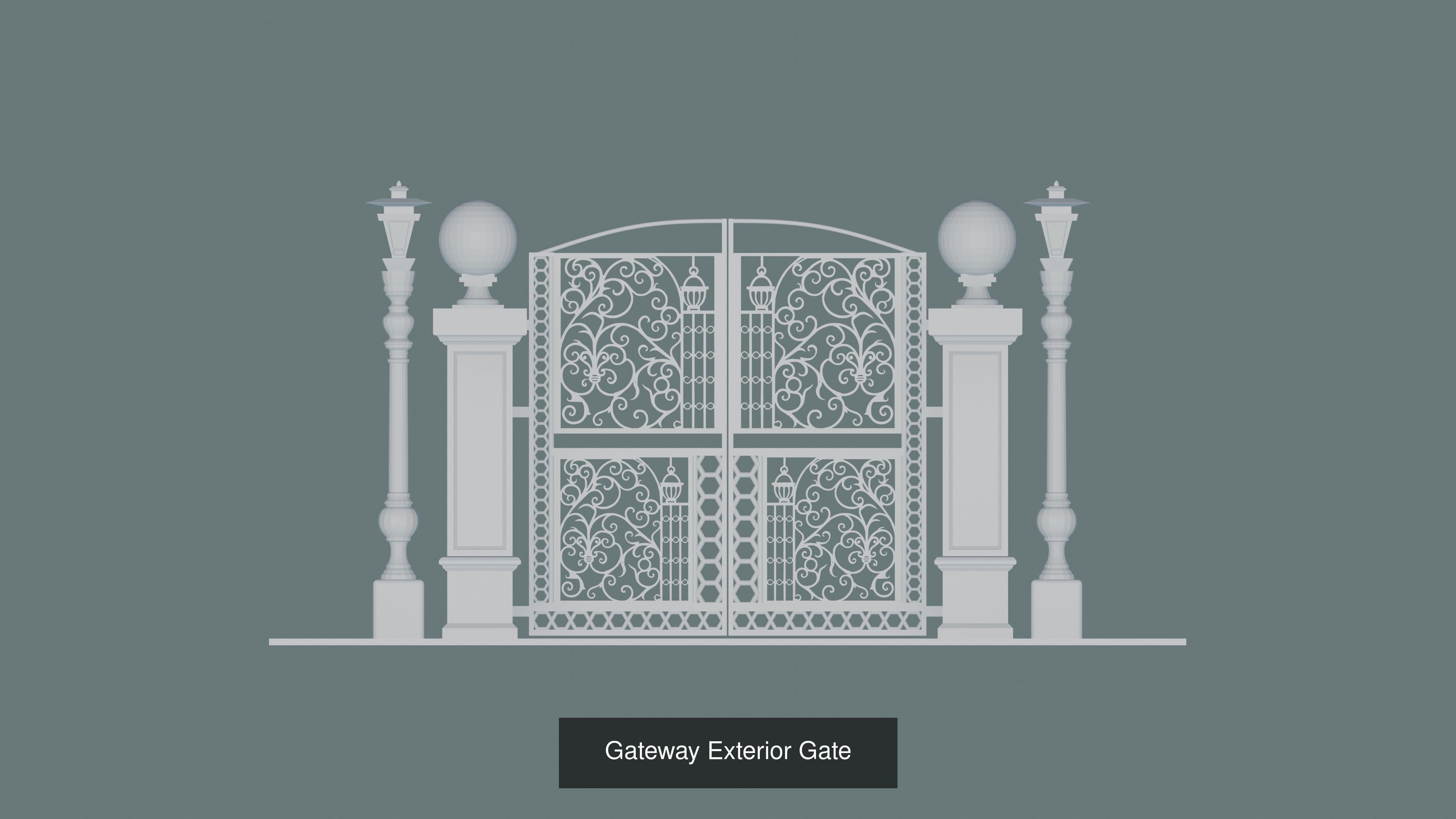 Gateway Exterior Gate 3D Model Collection_14