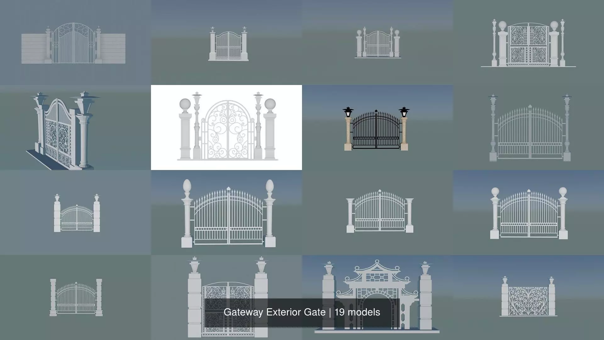 Gateway Exterior Gate 3D Model Collection_0