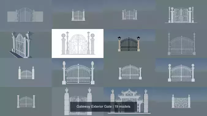 Gateway Exterior Gate 3D Model Collection