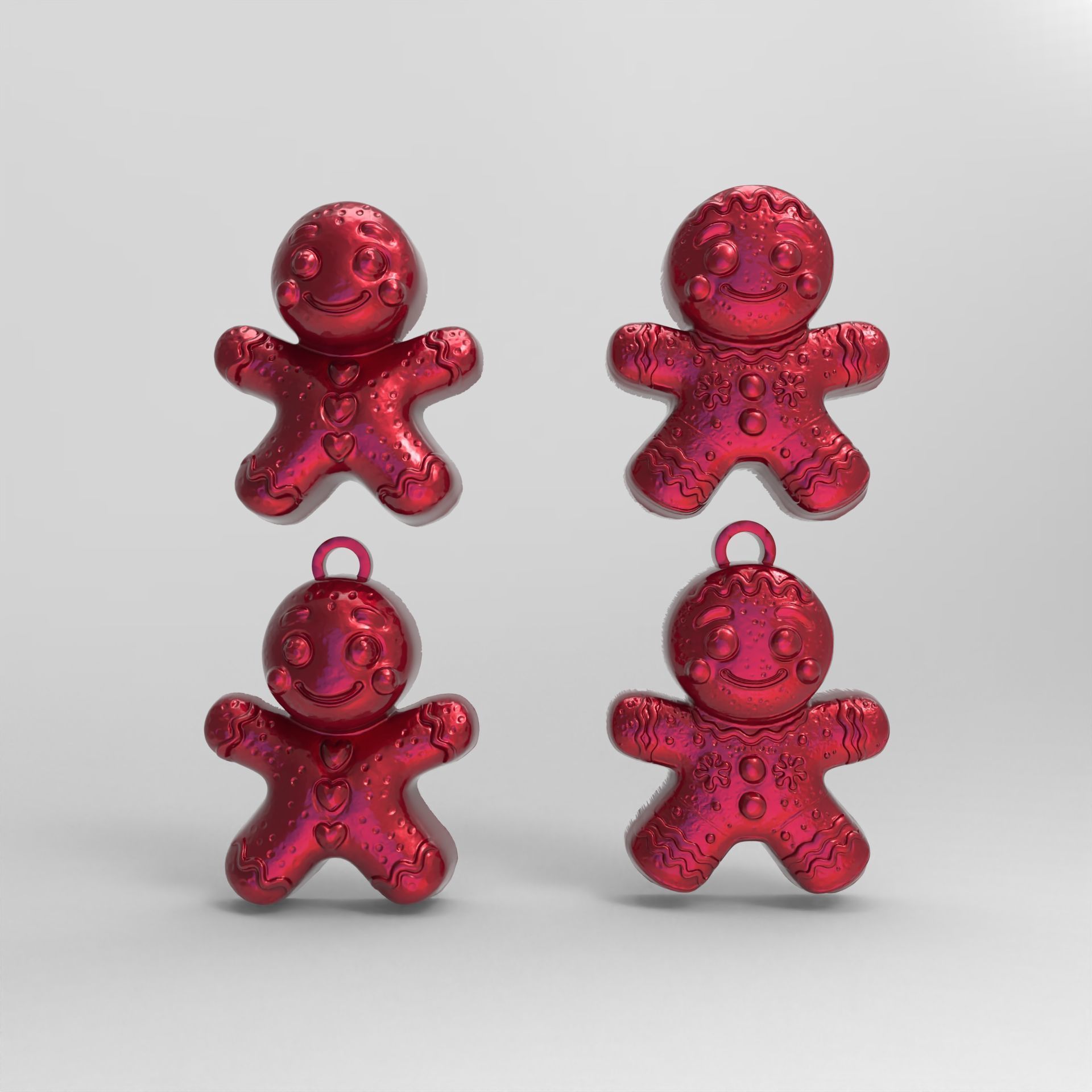 ginger bread boy decor 3D print model_2