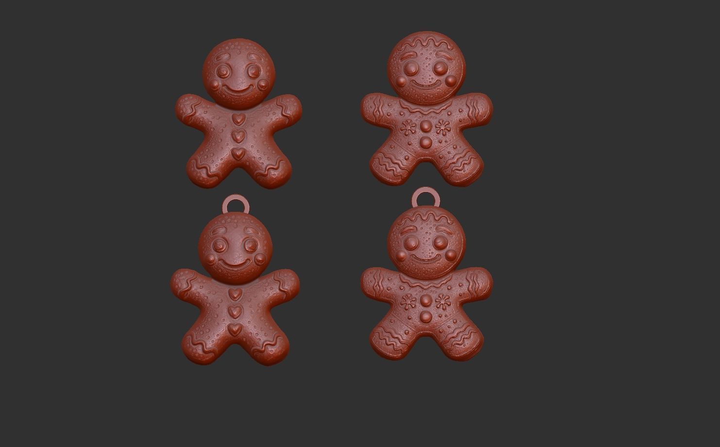 ginger bread boy decor 3D print model_7