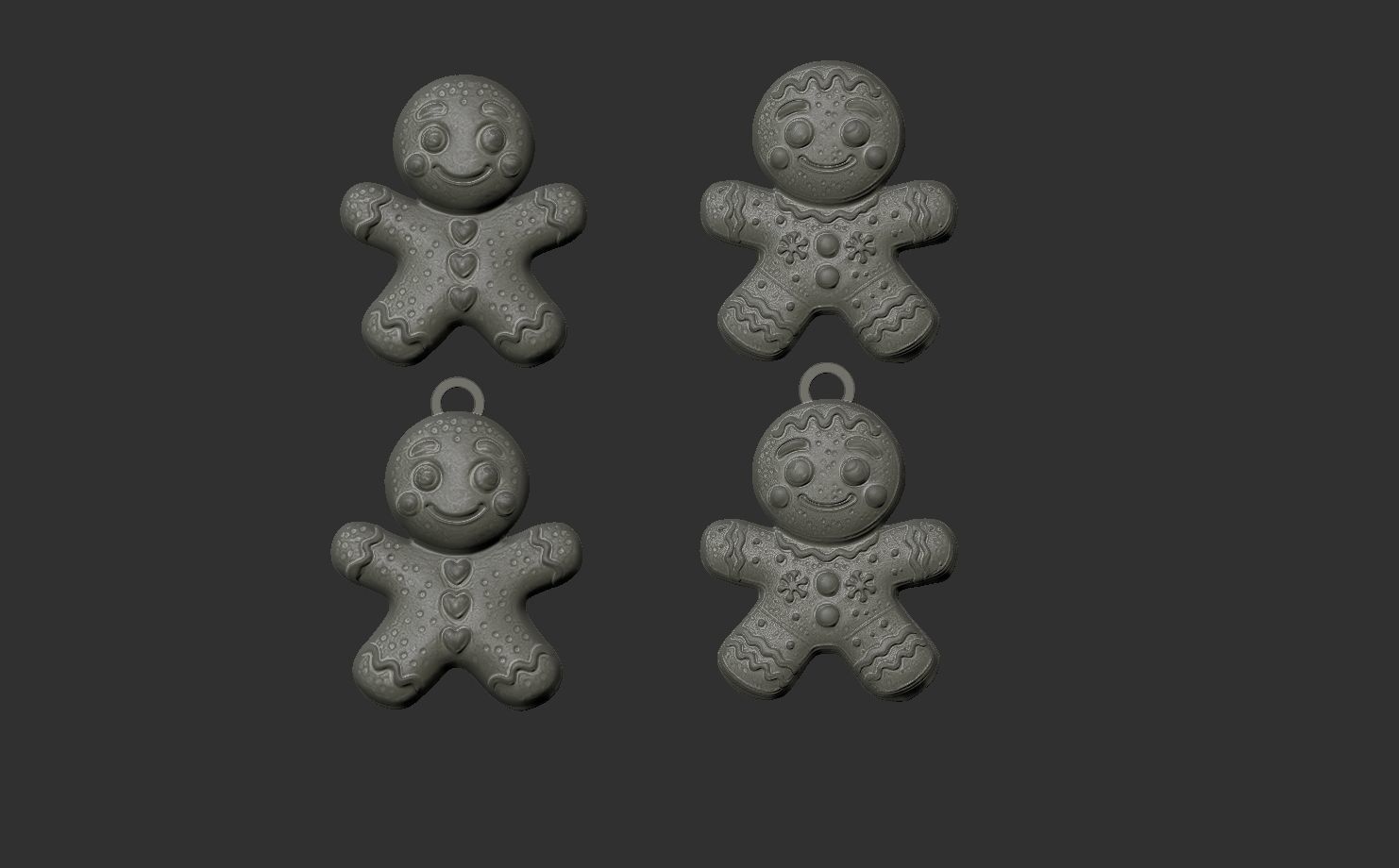 ginger bread boy decor 3D print model_5