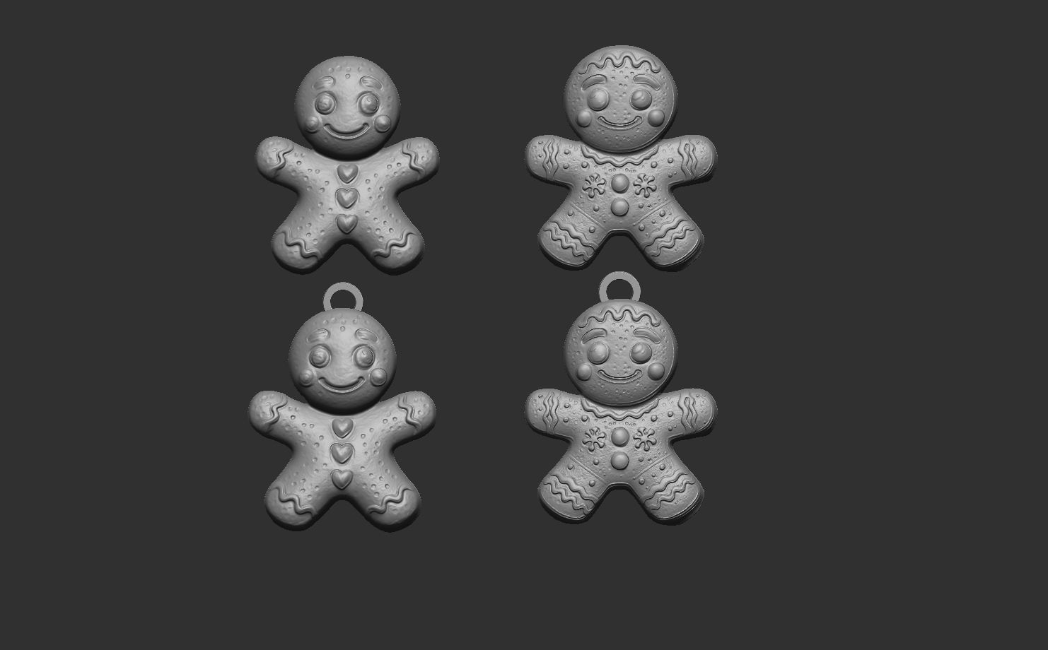 ginger bread boy decor 3D print model_4