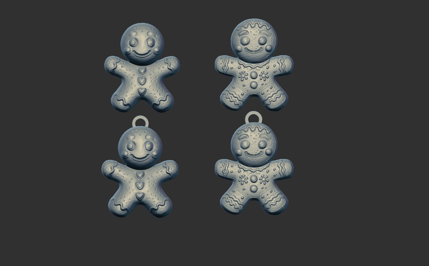 ginger bread boy decor 3D print model_6