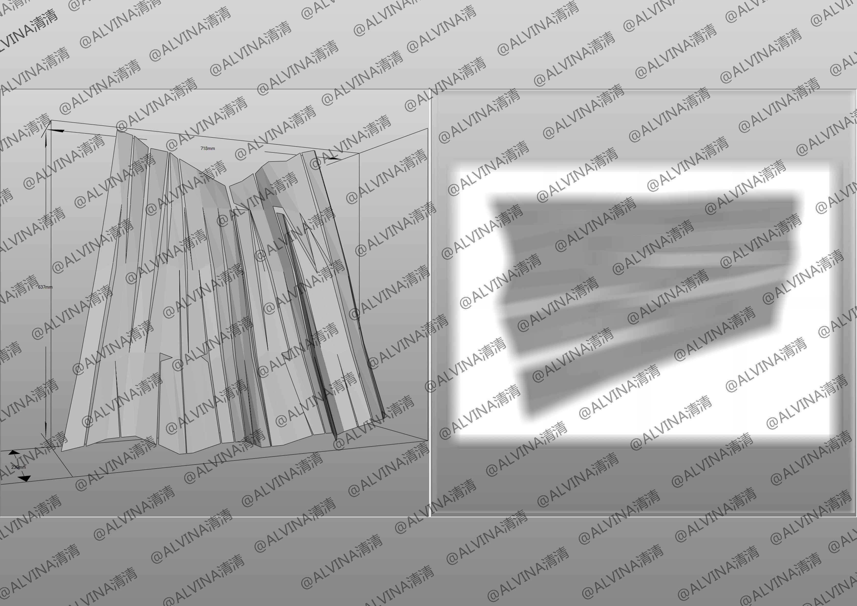 Claymore Armor - DIY Cosplay Pepakura Foam Template Low-poly 3D model_16