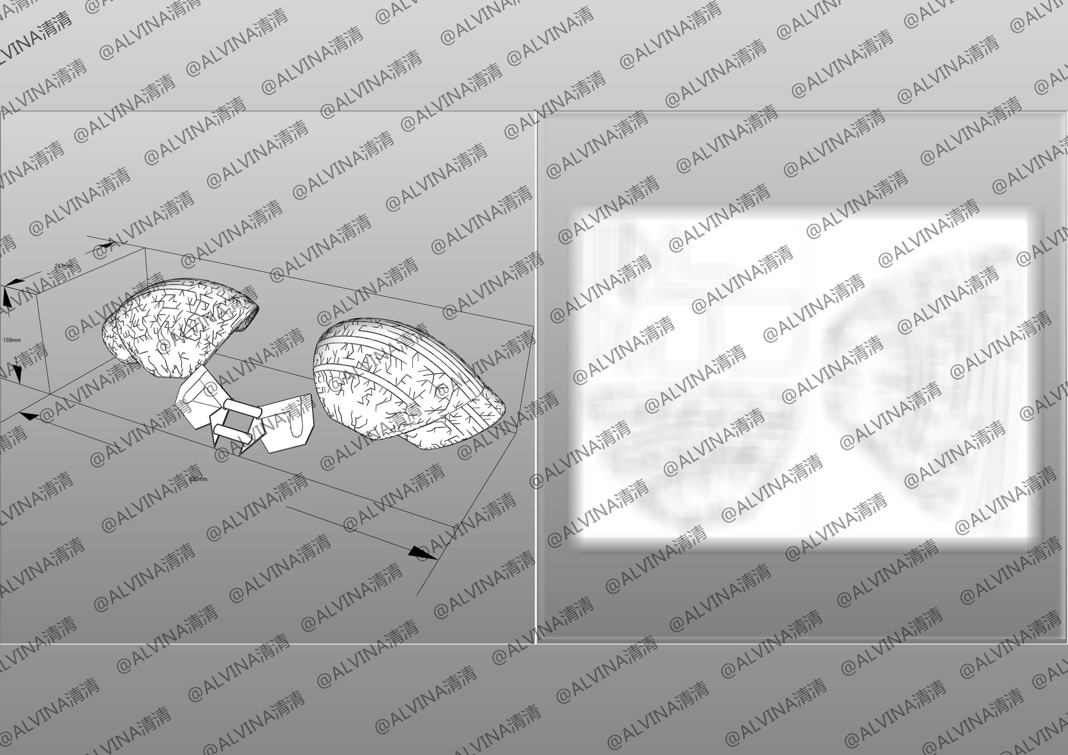 Claymore Armor - DIY Cosplay Pepakura Foam Template Low-poly 3D model_13