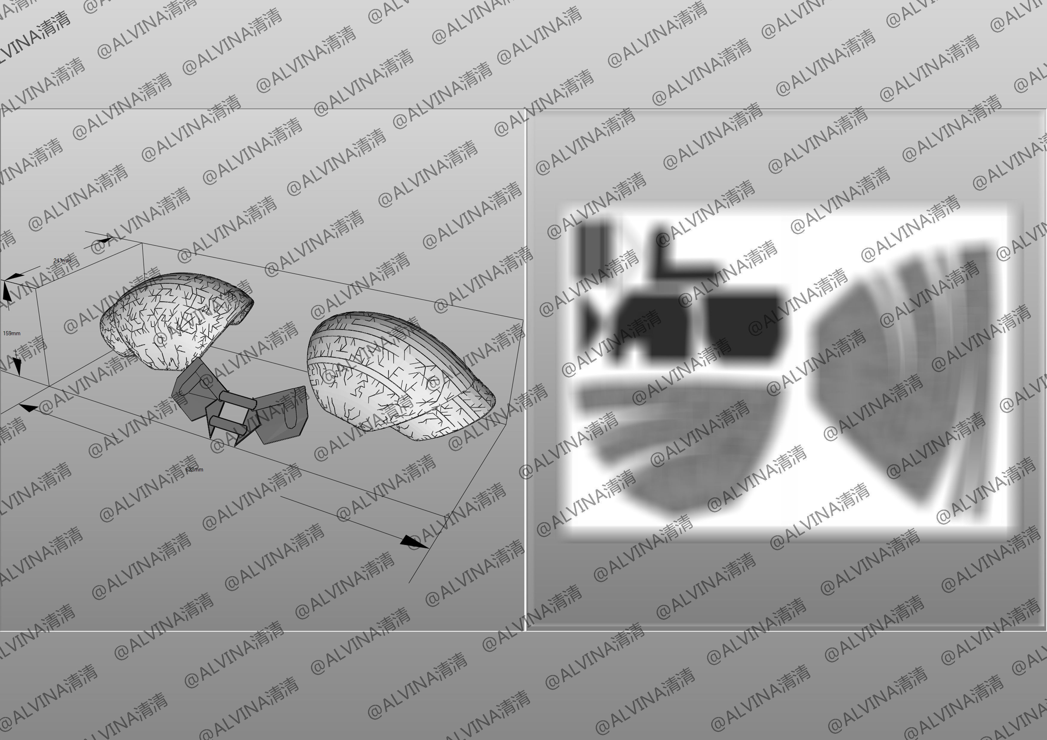 Claymore Armor - DIY Cosplay Pepakura Foam Template Low-poly 3D model_12