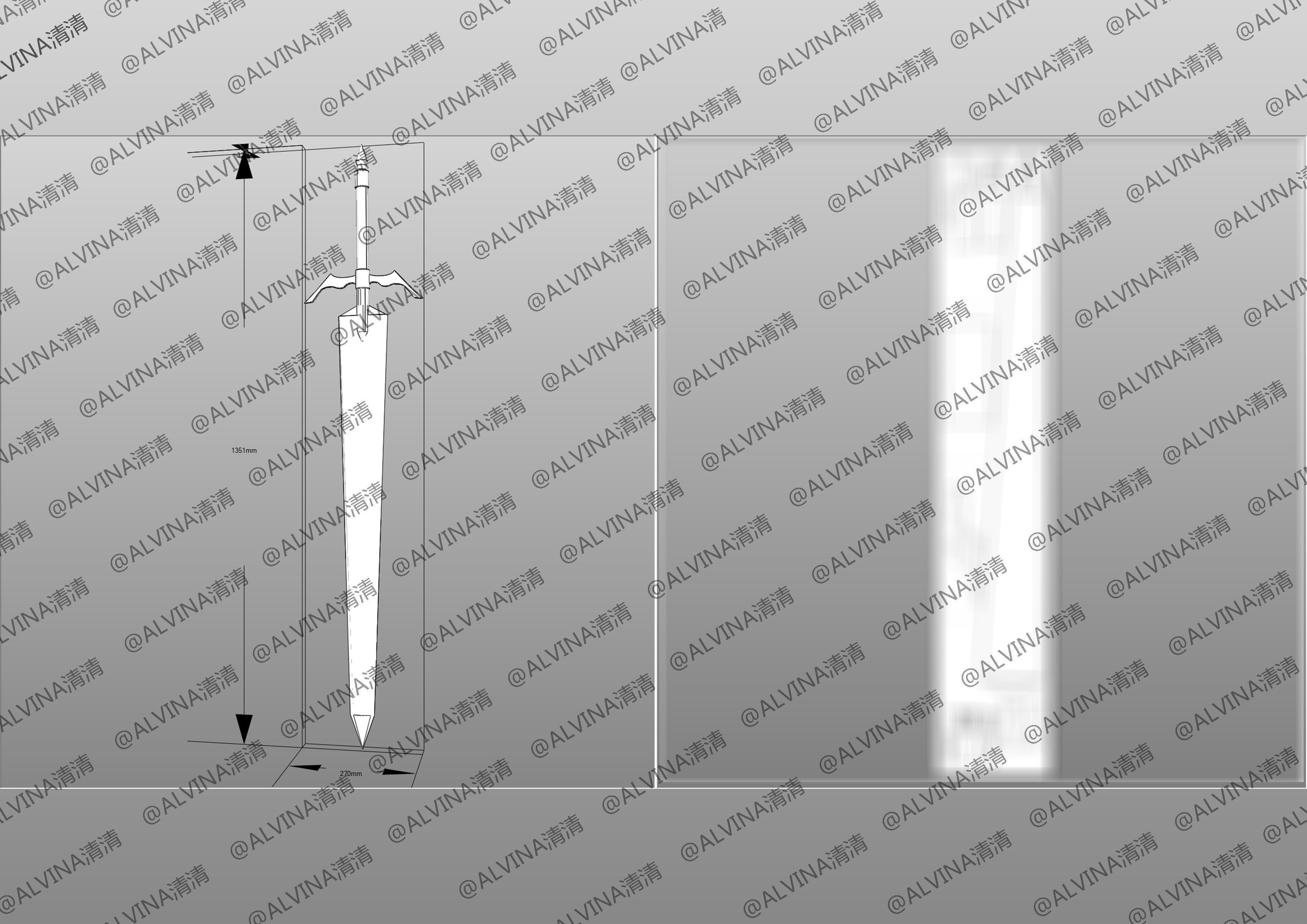 Claymore Armor - DIY Cosplay Pepakura Foam Template Low-poly 3D model_29