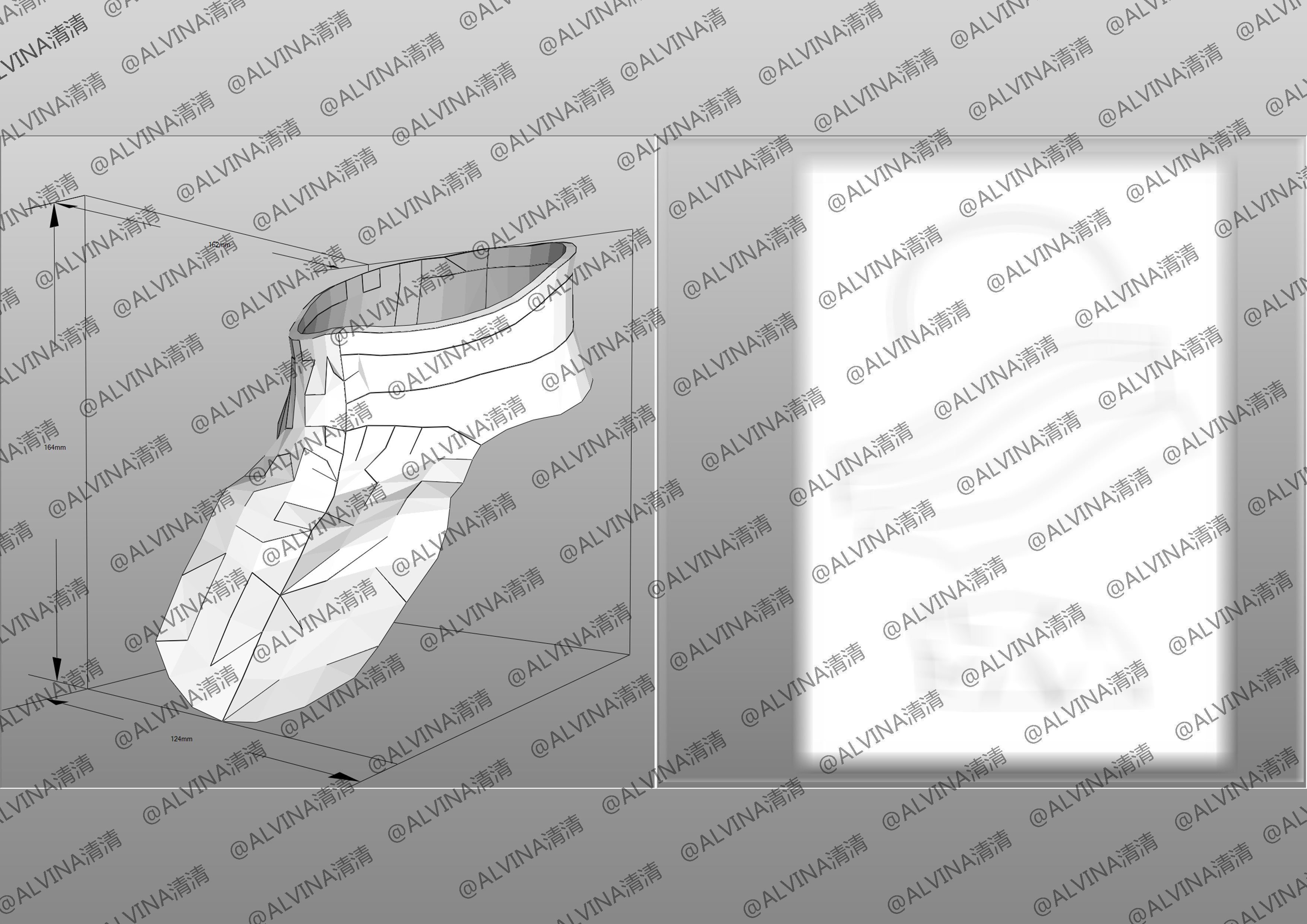 Claymore Armor - DIY Cosplay Pepakura Foam Template Low-poly 3D model_11
