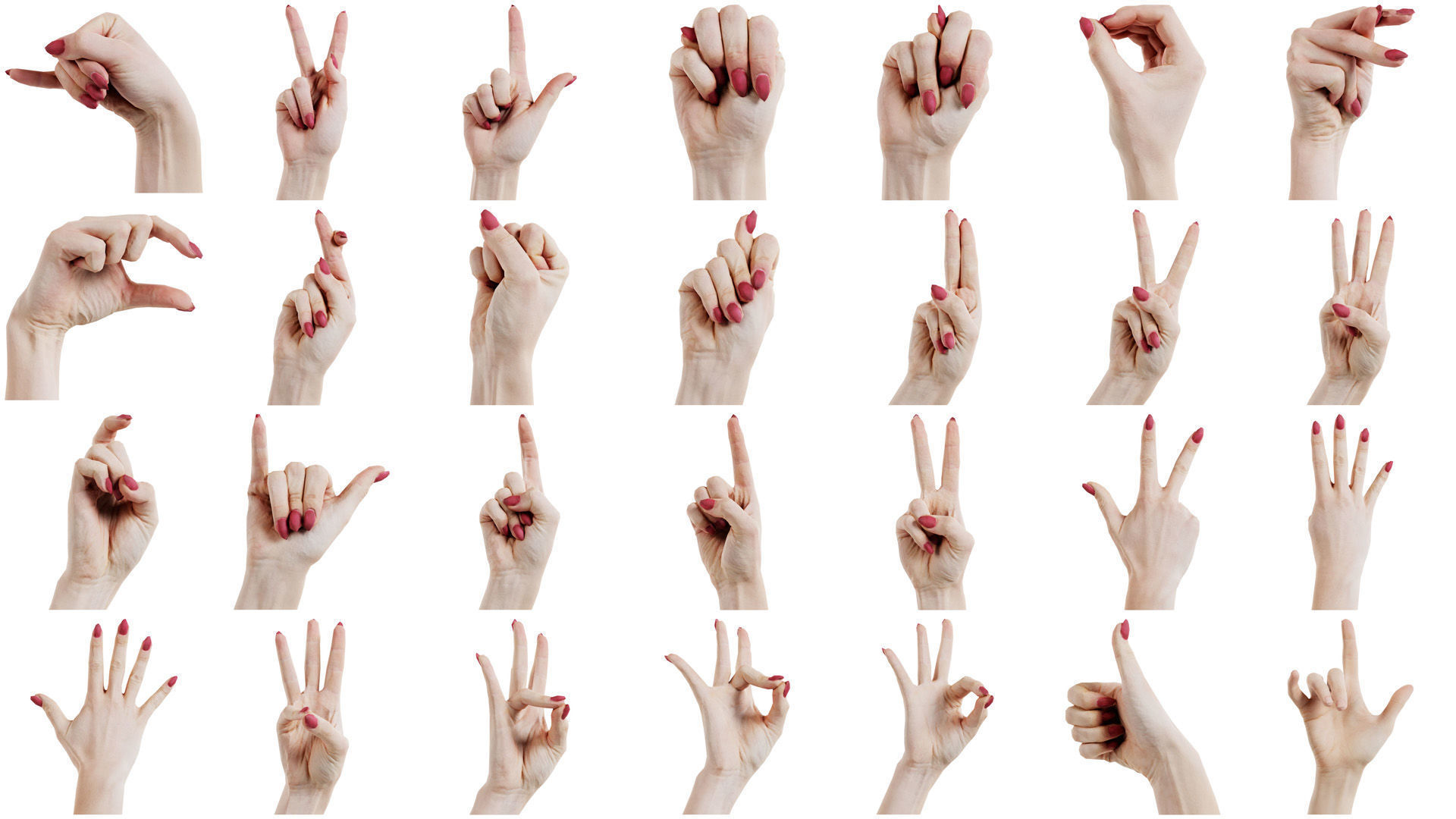 114 Female Hands Artistic and Sign Superbundle 3D Model Collection_1