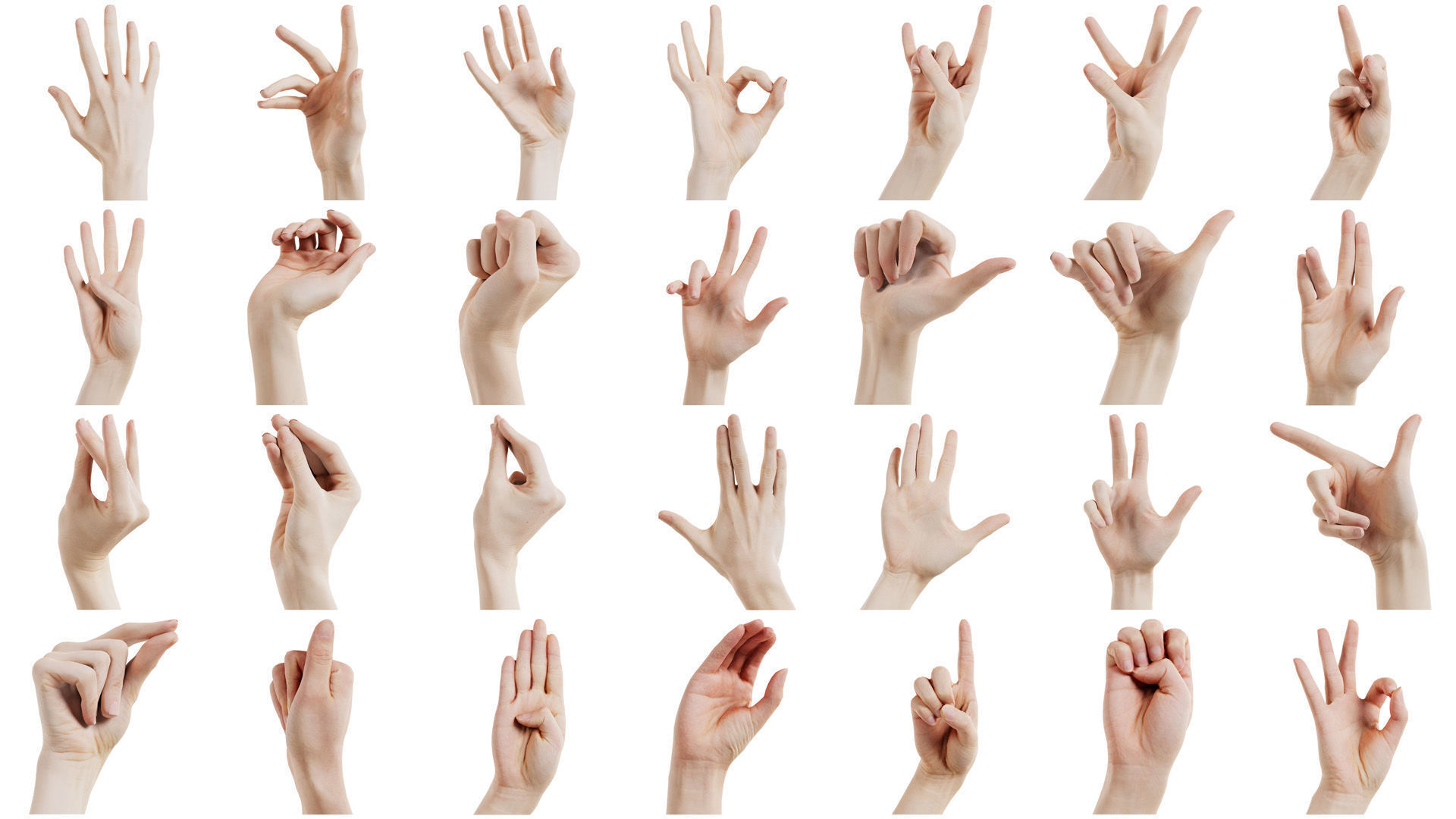 114 Female Hands Artistic and Sign Superbundle 3D Model Collection_2